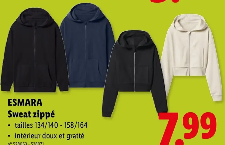 Offre: Sweat zippé