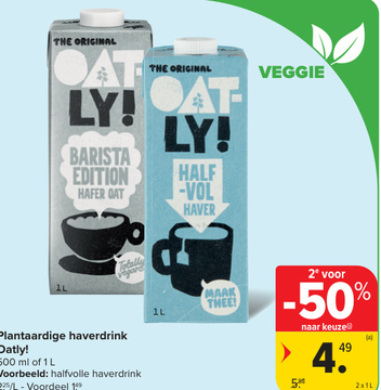 Aanbieding: Plantaardige haverdrink Oatly