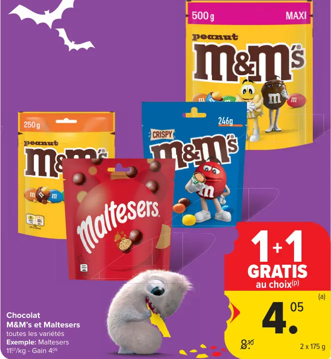 Offre: Chocolat M&M's et Maltesers