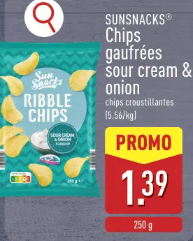 Offre: Chips gaufrées sour cream & onion