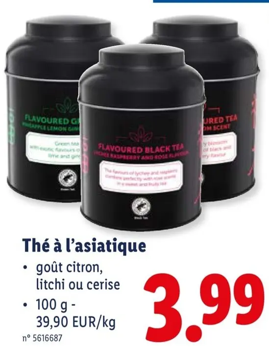 Offre: Thé à l'asiatique