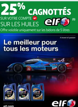 Offre: Huiles Elf