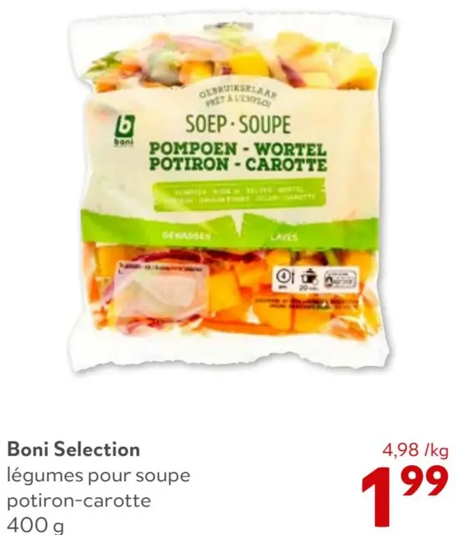 Offre: Légumes pour soupe potiron-carotte