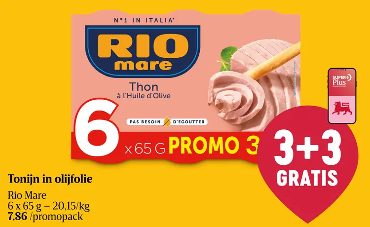 Promotie: Tonijn in olijfolie