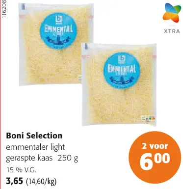 Promotie: Emmentaler light geraspte kaas
