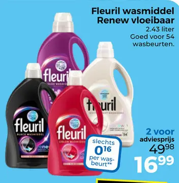 Aanbieding: Fleuril wasmiddel Renew vloeibaar