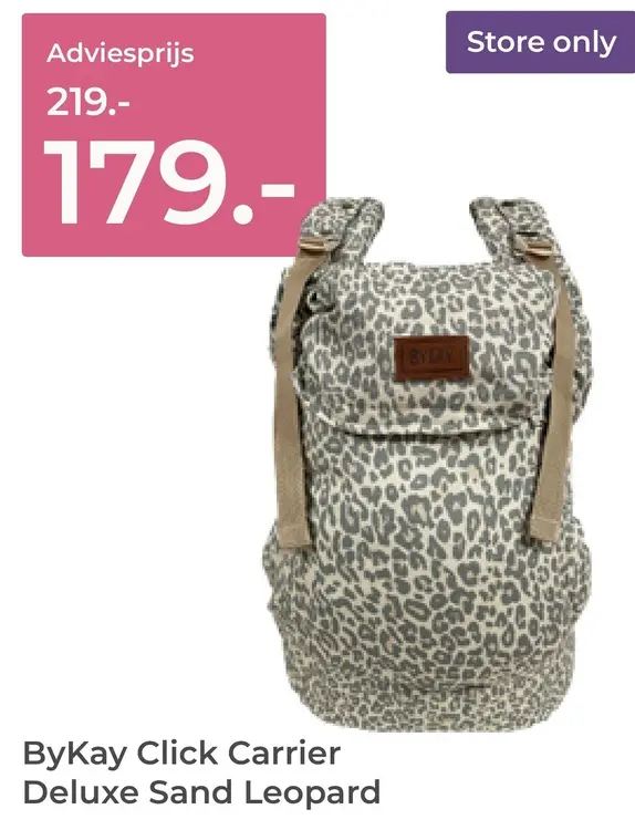 Aanbieding: Click Carrier Deluxe Sand Leopard