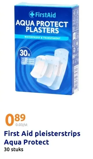 Promotie: First Aid pleisterstrips Aqua Protect