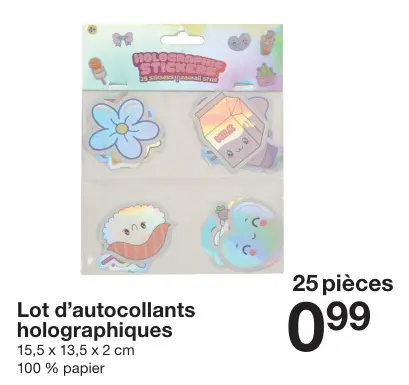 Offre: Lot d'autocollants holographiques
