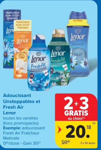 Offre: Adoucissant Unstoppables et Fresh Air
