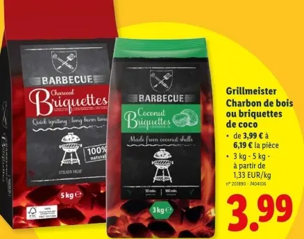 Offre: Charbon de bois ou briquettes de coco