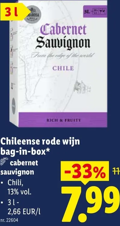 Promotie: Marosa Chileense rode wijn bag-in-box