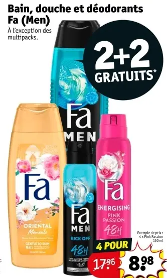 Offre: Bain, douche et déodorants