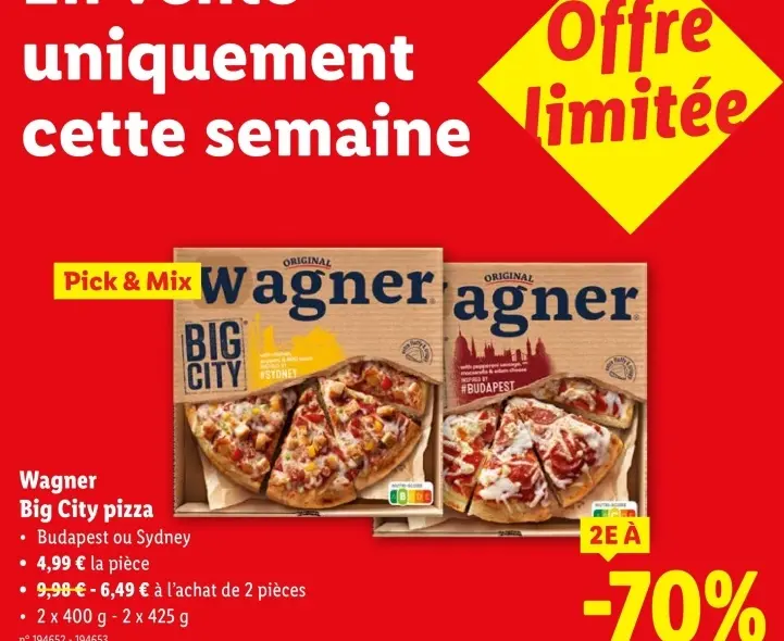 Offre: Big City pizza