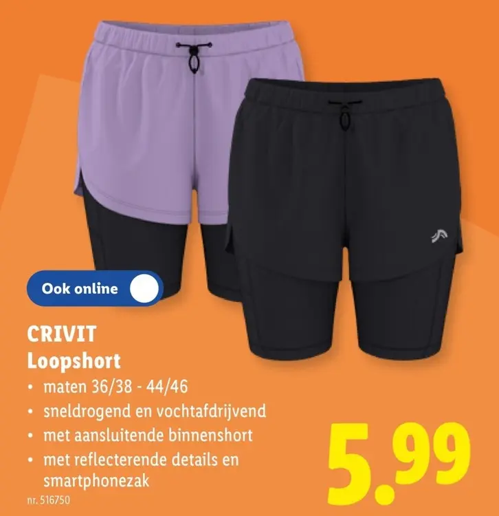 Promotie: Loopshort