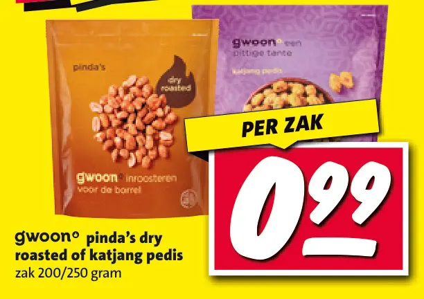 Aanbieding: pinda's dry roasted of katjang pedis