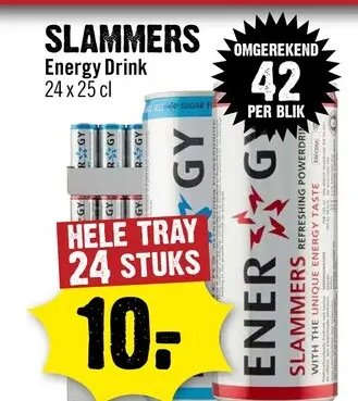 Aanbieding: Slammers Energy Drink