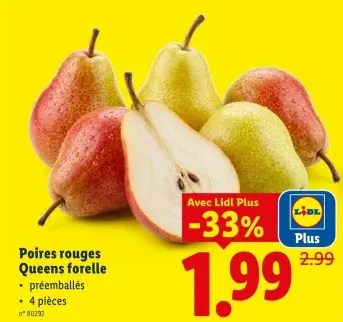 Offre: Poires rouges Queens forelle