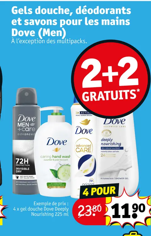Offre: Gels douche, déodorants et savons pour les mains