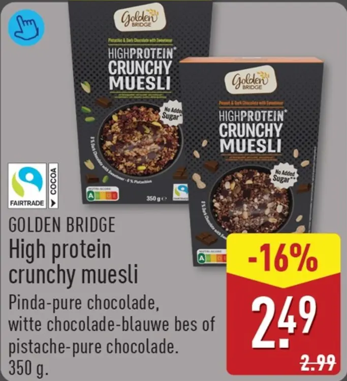 Aanbieding: Golden Bridge High protein crunchy muesli