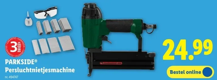 Promotie: Persluchttnietjesmachine