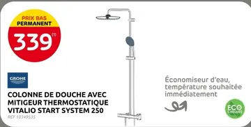 Offre: Colonne de douche avec mitigeur thermostatiqu