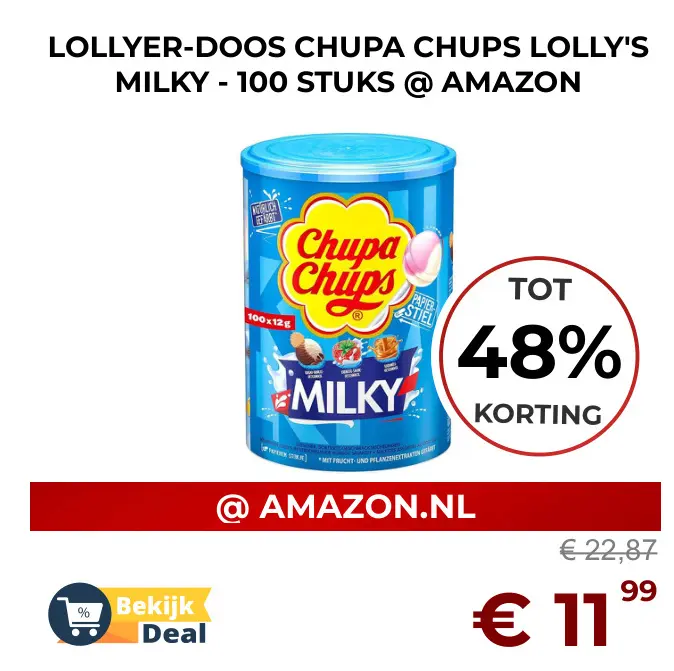 Aanbieding: Chupa chups lolly's milky