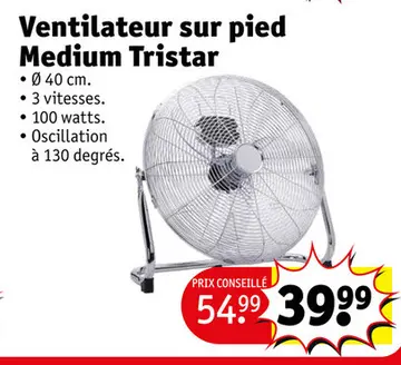 Offre: Ventilateur sur pied Medium