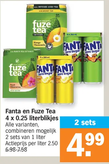 Promotie: Fanta en Fuze Tea