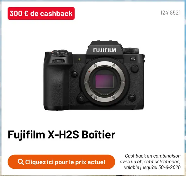 Offre: Fujifilm X-H2S Boîtier