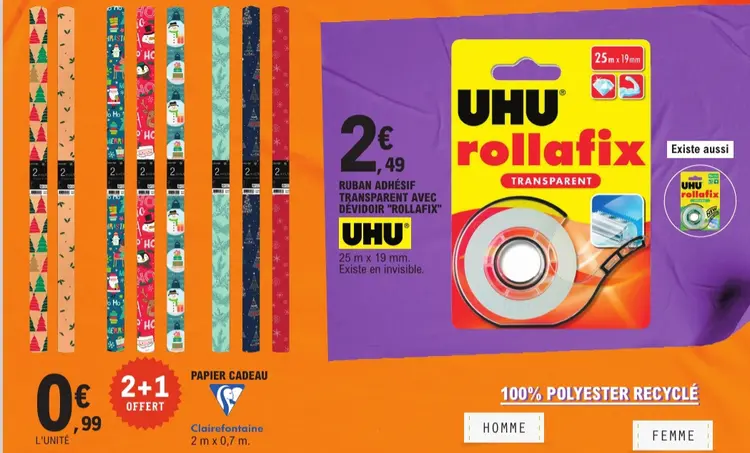 Aanbieding: Ruban adhésif transparent avec devidoir "roll