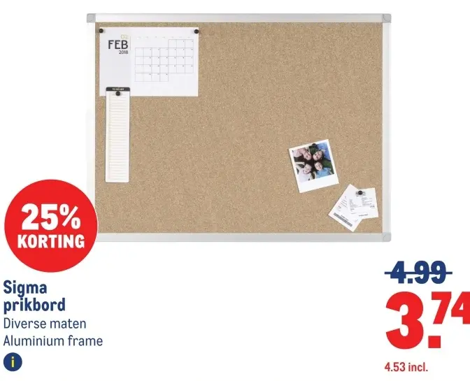 Aanbieding: Sigma prikbord
