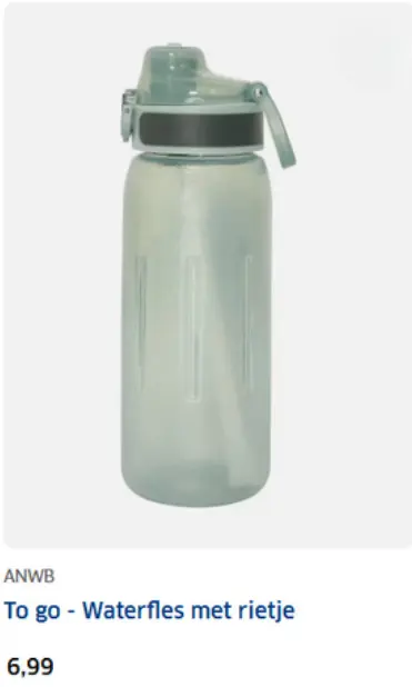 Aanbieding: ANWB To go - Waterfles met rietje