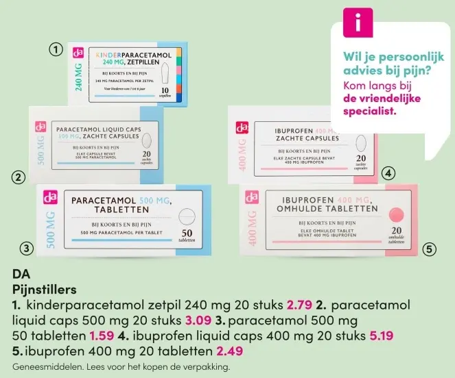 Aanbieding: Pijnstillers