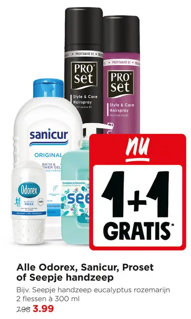 Aanbieding: Odorex, Sanicur, Proset of Seepje handzeep