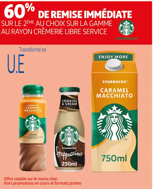 Offre: Starbucks Caramel Macchiato / Frappuccino 