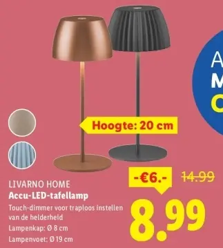 Aanbieding: Accu-LED-tafellamp