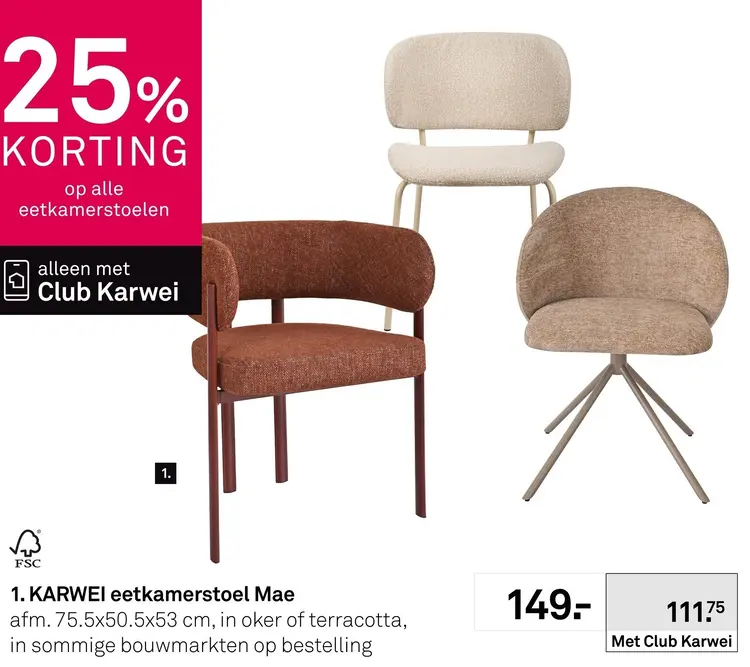 Aanbieding: Eetkamerstoelen