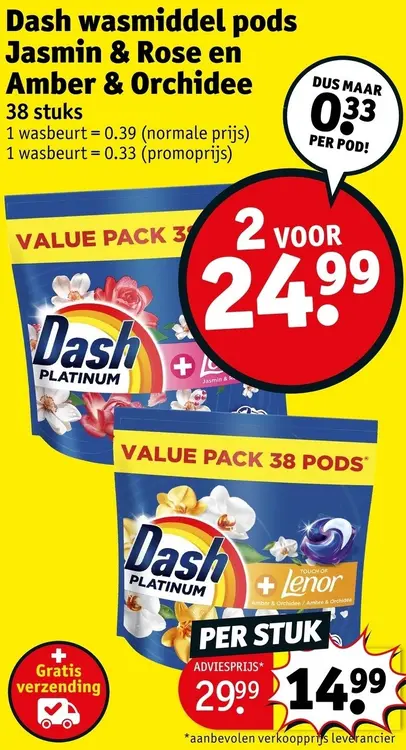 Promotie: Wasmiddel pods Jasmin & Rose en Amber & Orchidee