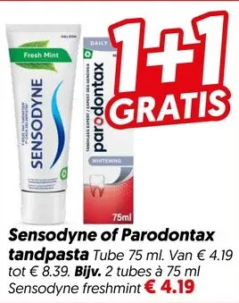 Aanbieding: Sensodyne of Parodontax tandpasta