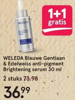 Aanbieding: Blauwe Gentiaan & Edelweiss anti-pigment Brightening serum