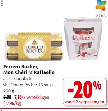 Promotie: Ferrero Rocher, Mon Chéri of Raffaello