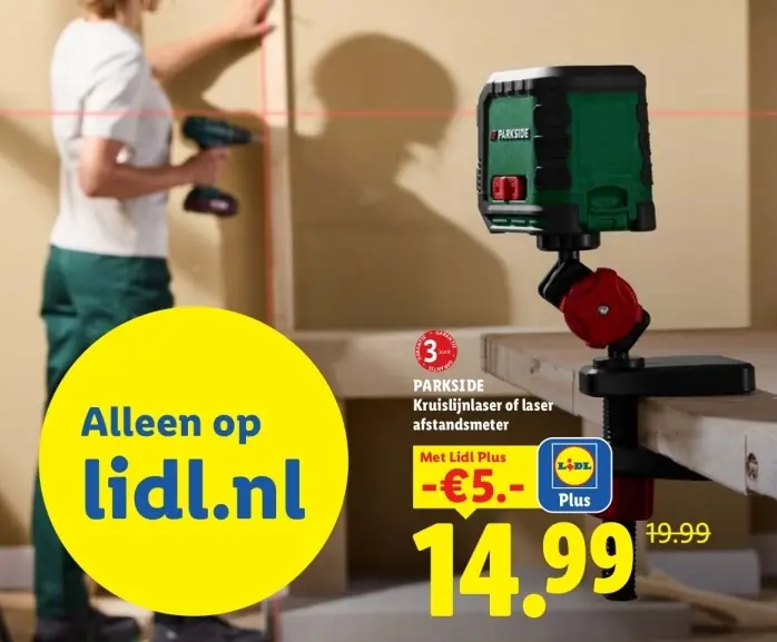 Aanbieding: Kruislijnlaser of laser afstandsmeter