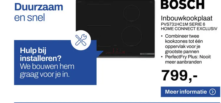 Aanbieding: Inbouwkookplaat PVS731HC1M SERIE 6 HOME CONNE
