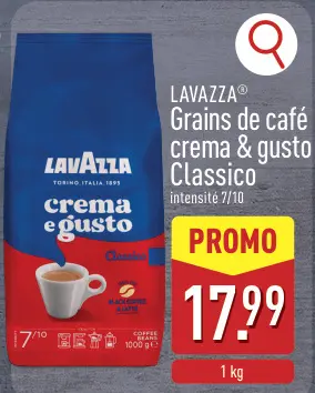 Offre: Grains de café crema & gusto Classico