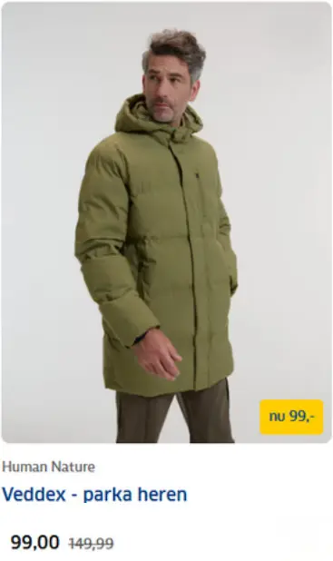 Aanbieding: Human Nature Veddex - parka heren
