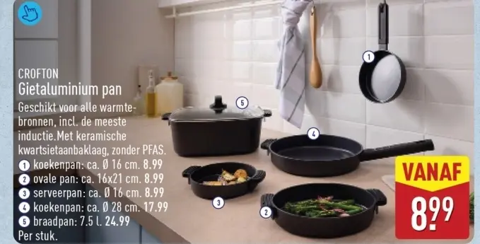 Aanbieding: Gietaluminium pan