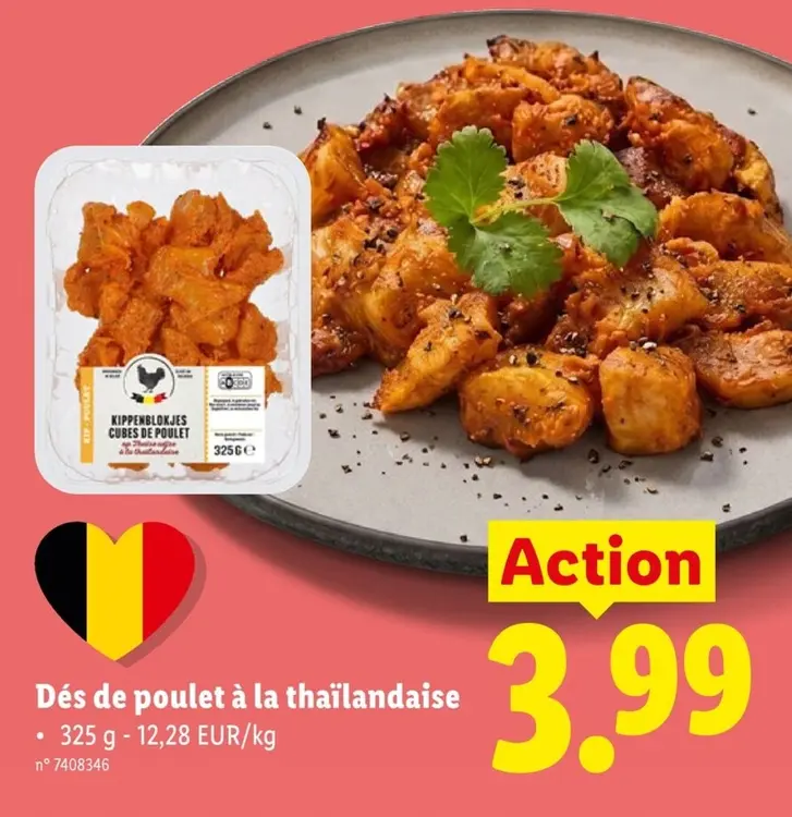 Offre: Dés de poulet à la thaïlandaise