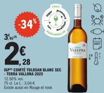 Offre: Comté tolosan blanc sec