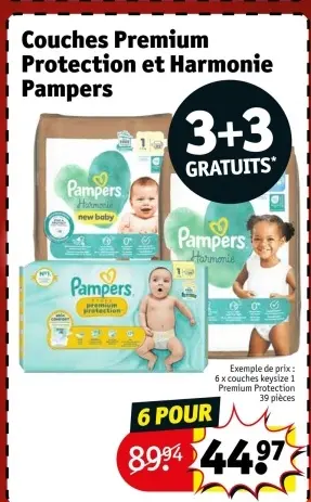 Offre: Couches Premium Protection et Harmonie